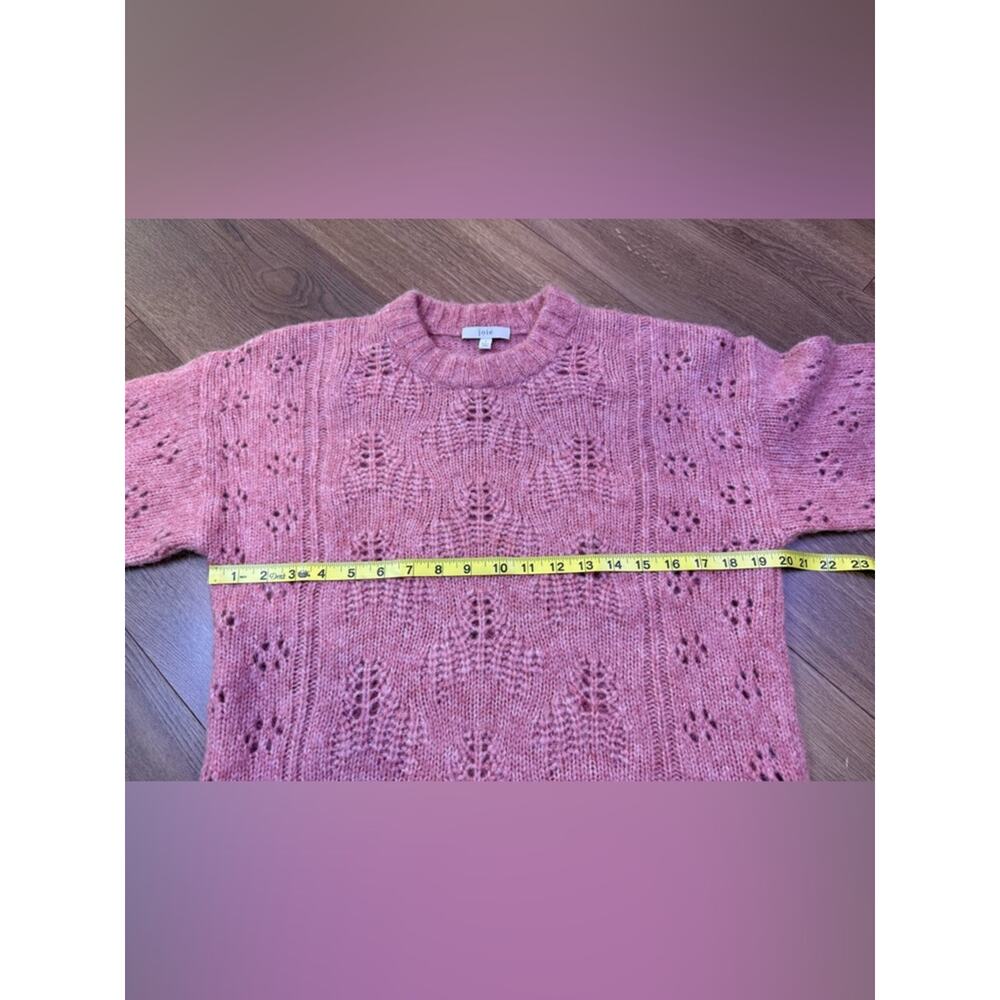 Joie Revolve Lihui Wool Alpaca Sweater in Tulip Balloon Sleeve Pointelle Small - Picture 10 of 11